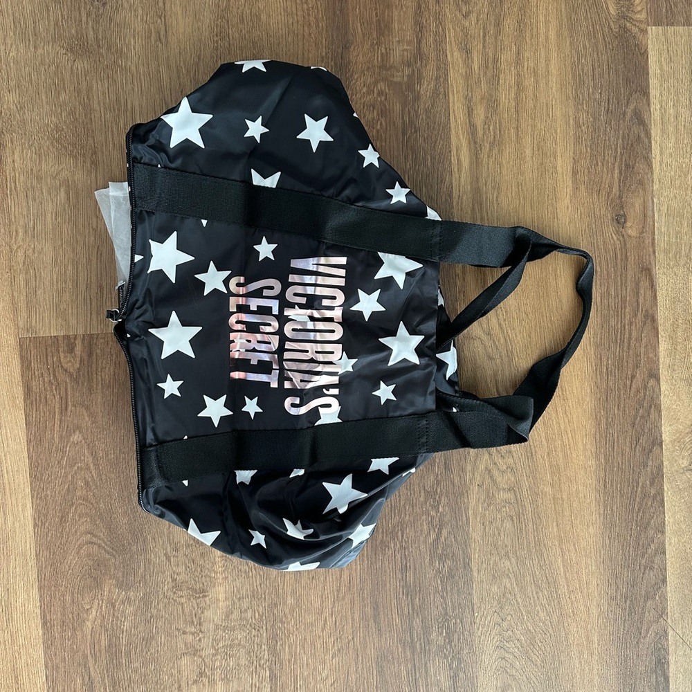 Victoria's Secret Packable Rose Gold and Black Duffle Bag - Picture 7 of 9